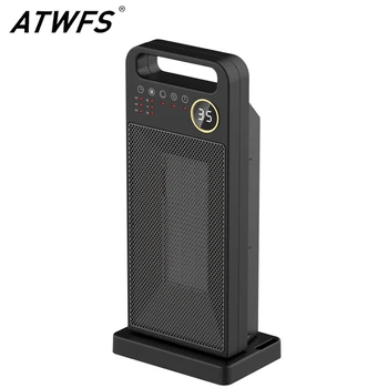 ATWFS PTC Heater for Room Remote Control Electric Heating Touch Screen Heaters Household Vertical 120 Degree Shaking Head Heater 1