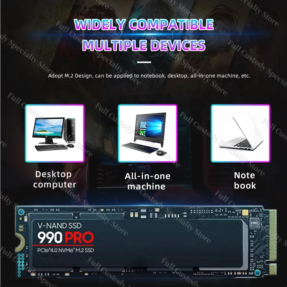  귣 990PRO SSD M2 2280 PCIe 4.0 NVME б 12000 MB/S ָ Ʈ ϵ ũ 4TB,  ܼ, Ʈ, PC, PS5 
