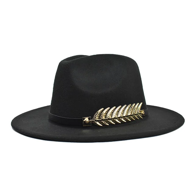2020 High Quality Vintage Classic Felt Jazz Fedora Hat Big Brimmed Hat Cloche Cowboy Panama for Women Men Bowler Hat Fedoras 2