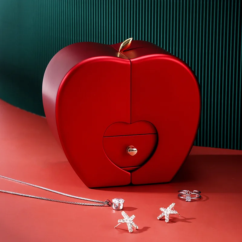 Mother's Day Gift Explosive Apple Box Jewelry Rose Flower Box Girlfriend Birthday Party Valentine's Day New Year Christmas Gift