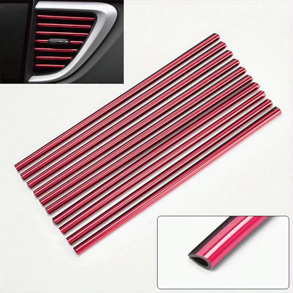 5-Color U-Shaped Chrome Car Decoration Strip Clip