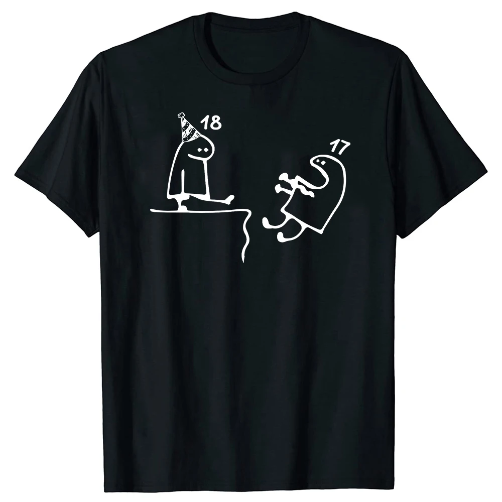 Lustige T-Shirts zum 18. Geburtstag für Erwachsene, 18 Jahre alt, Herren, Baumwolle, Humor, Streetwear, T-Shirt, kurzärmelig, Unisex, lockere Kleidung