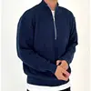 Half Zipper Autumn Winter Coat Men Light Mature Style Korean Style New Sweater Casual Simple Solid Color Long-sleeved Coat 1