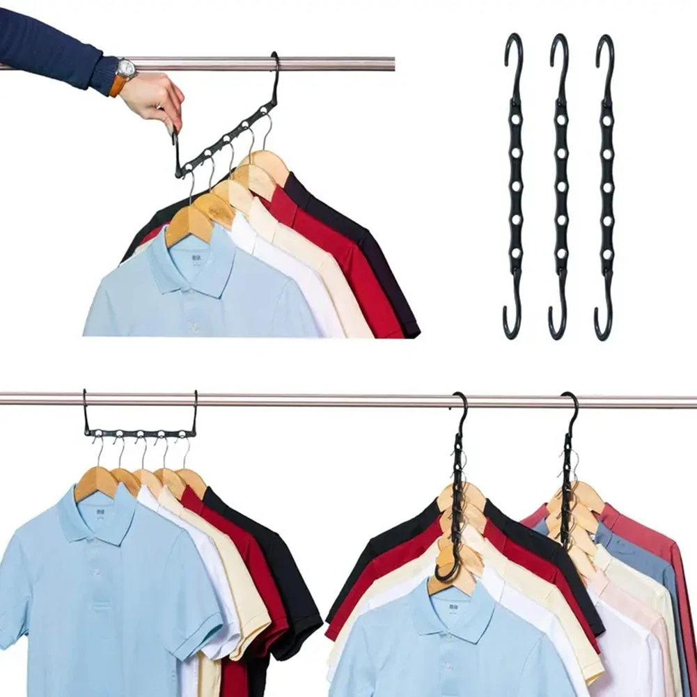 Household Stackable Clothes Hanger Rack Wear Resistant Windproof Clothes Stand For Wardrobes 4
