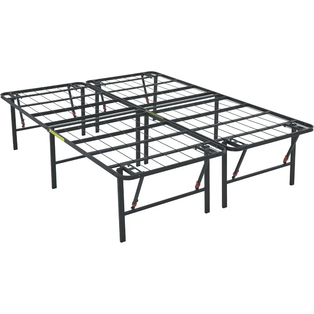 

Базовая складная металлическая платформа для кровати с бесплатной настройкой инструмента, 18 дюймов в высоту, полный, черный