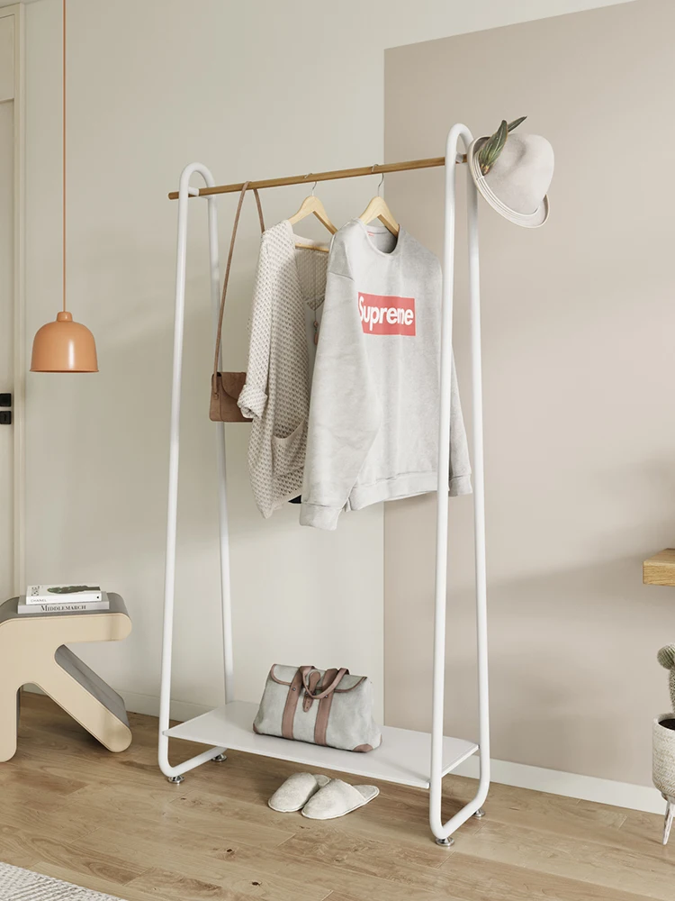 Clothes and hats rack, solid wood clothes rack, floor to ceiling bedroom,