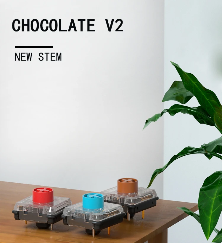 chocolate v2 interruptores de teclado mecânico personalizado