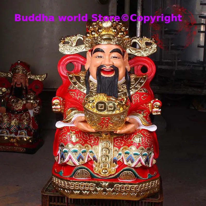 

Wholesale Buddha GOD statue HOME SHOP Altar Bring money Good luck God of wealth Recruit wealth CAI SHEN Mammon buddha statue A8