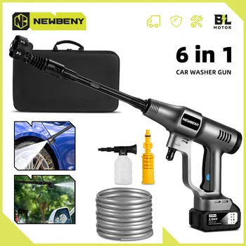 NEWBENY 200Bar Brushless Electric High Pressure Washer 3Gear Cordless Car Cleaning Garden Irrigation Tool For 18V Battery