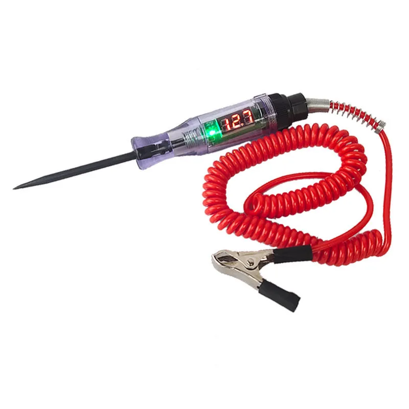 motorcycle oil temp gauge 6V 12V 24V DC Car Truck Voltage Circuit Tester Digital Display Long Probe Pen Light Bulb Automobile Diagnostic Tools Auto Repair engine temperature gauges