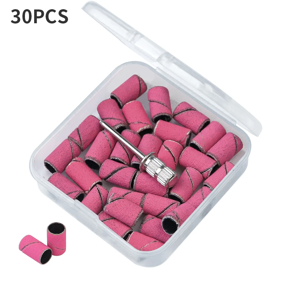 30 Stück Schleifbänder Nägel Mini Nagelbohrer Schleifbänder Nail Art Supplies Zubehör Werkzeuge Schleifbänder für Nagelbohrer – Detail 11