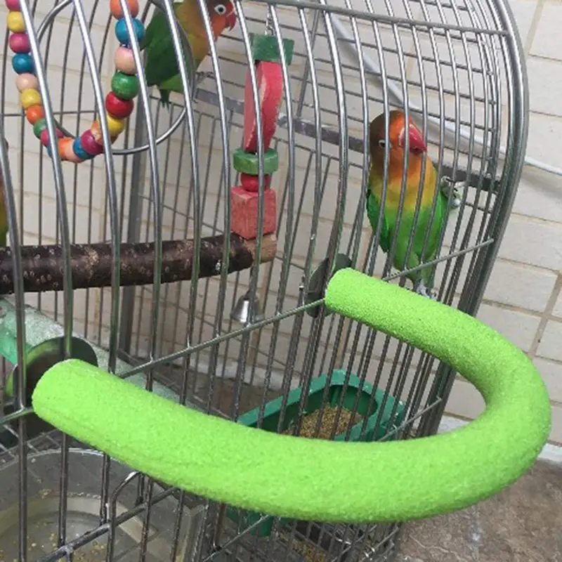 Bird Perch U Shaped Paw Grinding Rough Surface for Small Parrots