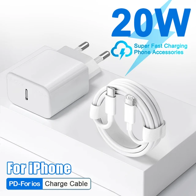 Cargador Rápido para iPhone de 20W –