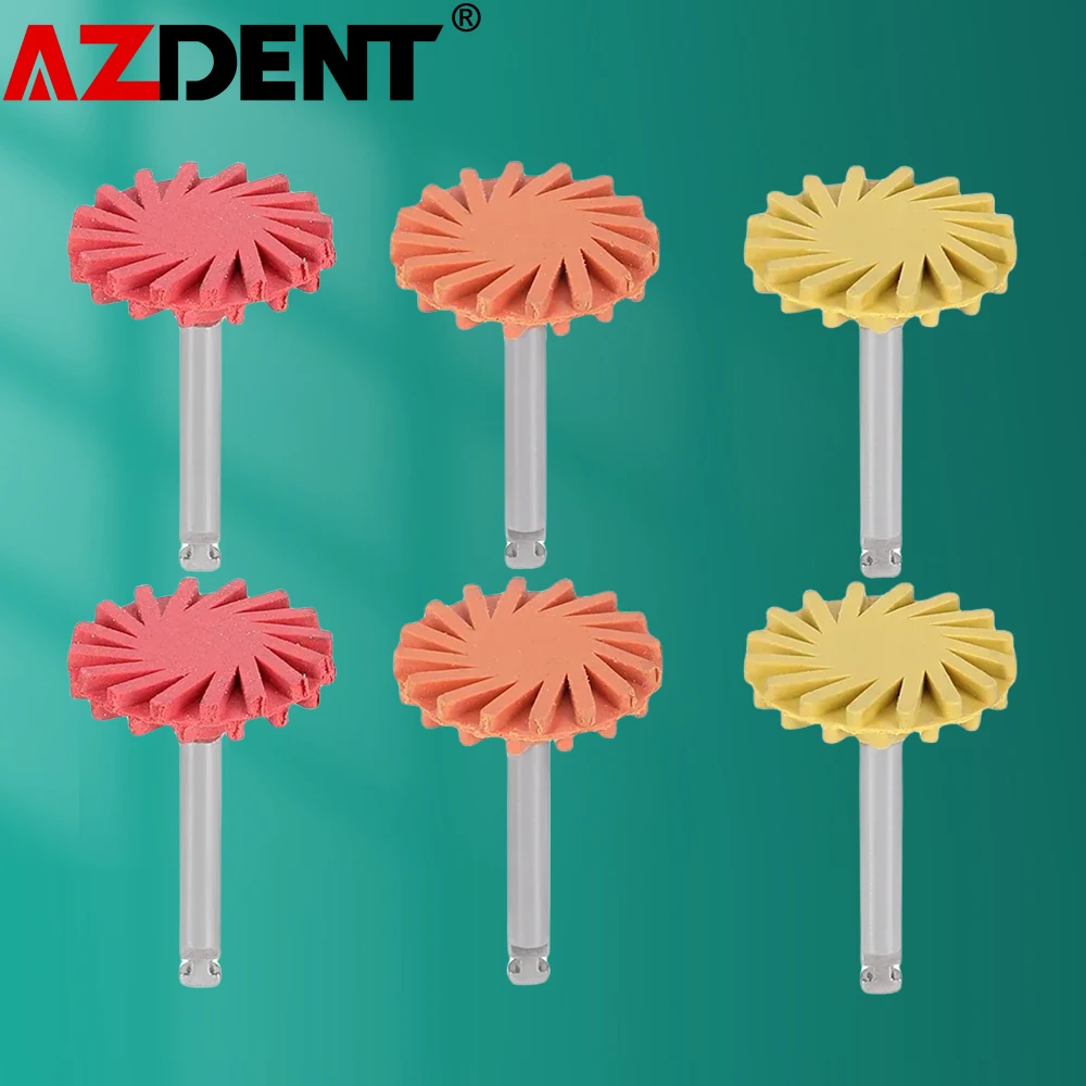 

AZDENT 6Pcs/Set Dental Composite Polishing Disc Wheel Kit Dental Rotary Grinding and Polishing Instruments Coarse/Medium/Fine