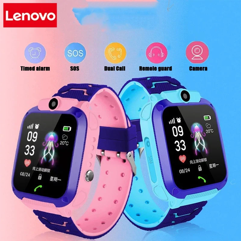 Lenovo 4G Smart Children's Watch Sim Card Call Camera Mobile GPS Tracking Waterproof Watch for Apple Android 2026 New 2