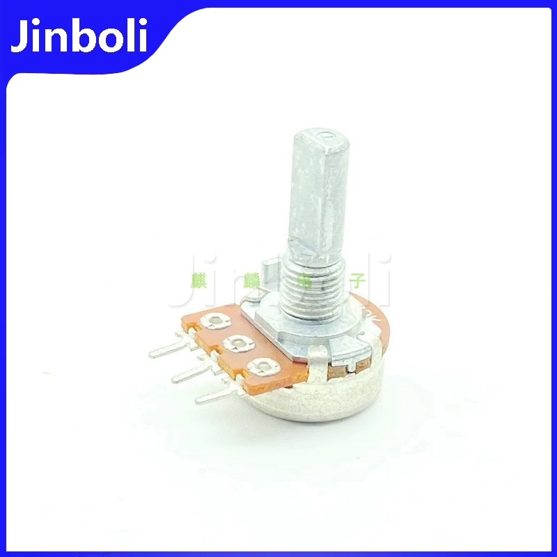 Multiturn Potentiometer Linear Potentiometer Rotary Potentiometer Potentiometer Kit Trimmer Potentiometer Adjustable Resistor 2PCS 16 Type A10K 3Pins Single Adjustable Resistance Power Amplifier Audio Volume Potentiometer D Shaft Length 20mm