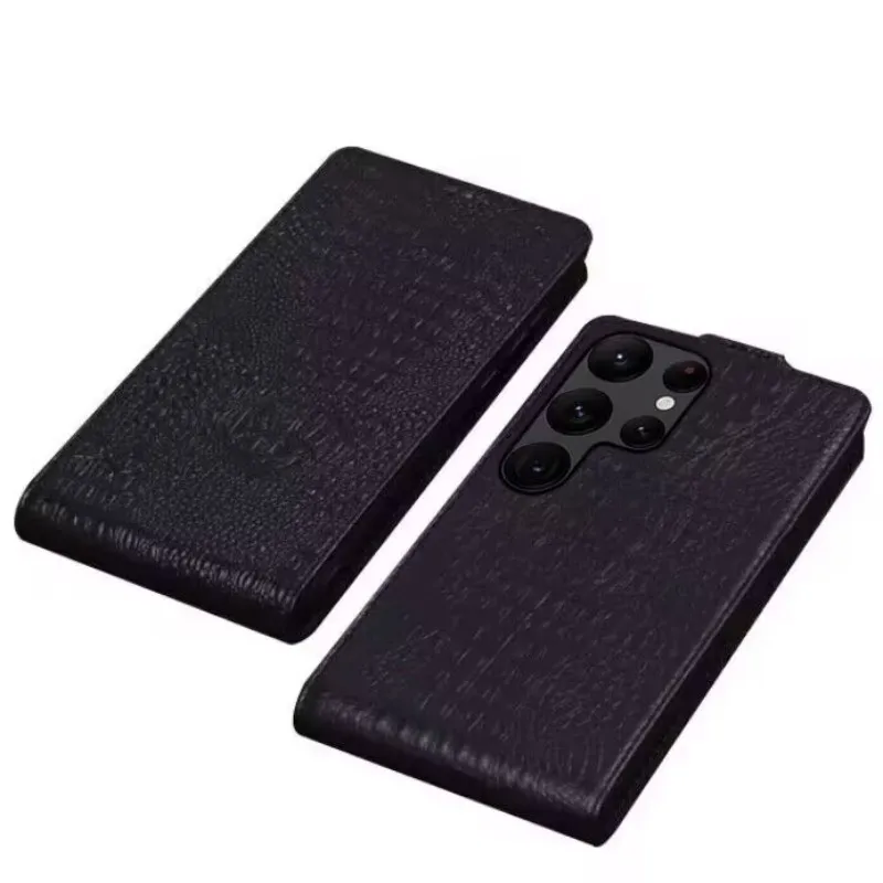 

Business Vertical Leather Flip Case For Samsung Galaxy S23 Ultra S22 Plus S21 S20 FE S10 S9 Magnetic Kickstand Cover Soft Bumper
