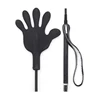 55CM Black Silicone Butterfly Shaped Top Long Straight Whip Riding Crop Flogger Paddle Slapper Horse Training Dressage Whips 5