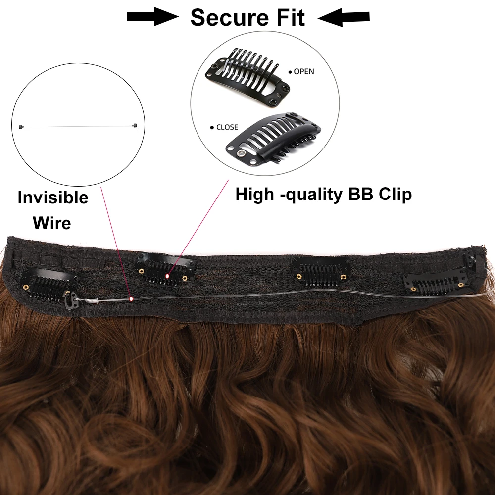 Synthetic Invisible Wire Hair Extensions Image 5