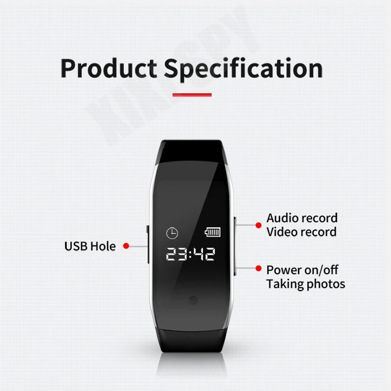 Waterbestendig en anti-schok ontwerp van het Mini Camera Horloge