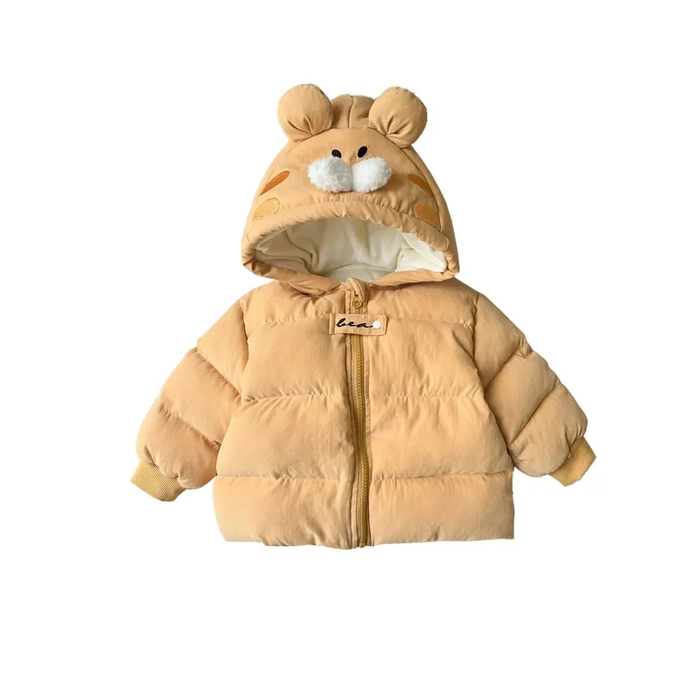 Winter Kids Infant Boys Girls Thicken Plush Cartoon Tiger Modeling Outwear Top toddler Baby Jacket Coat 0-3Y