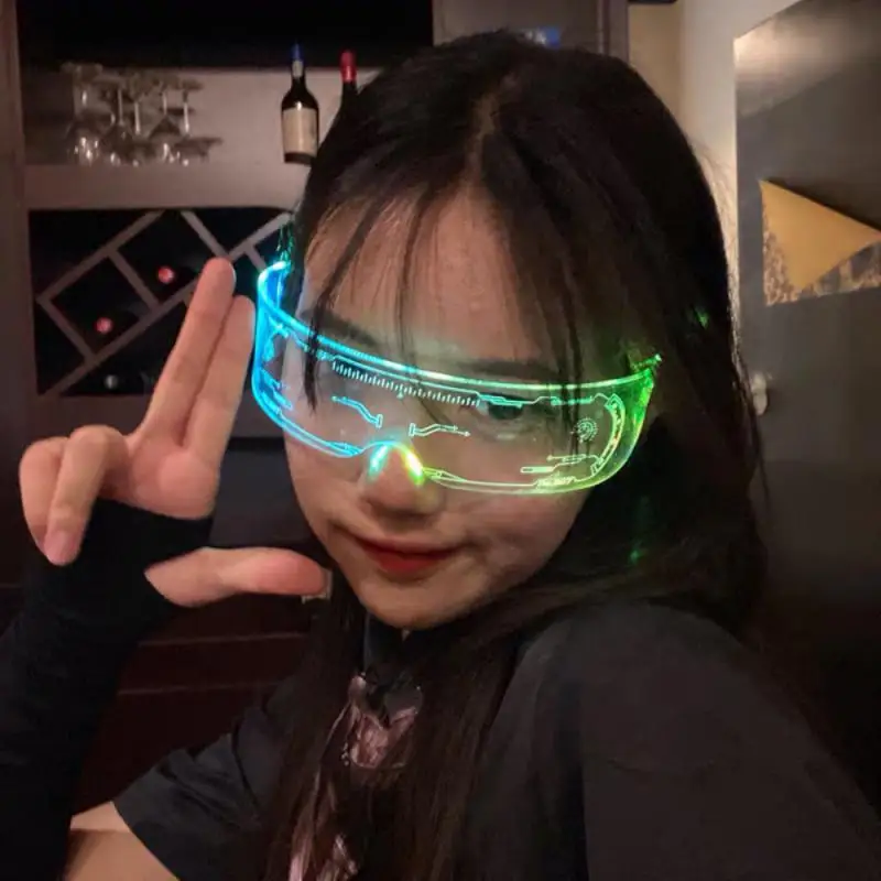 

Cool Luminous Glasses Colorful LED Light Flashing Party Glasses Halloween Nightclub DJ Dance Festival Party Gifts