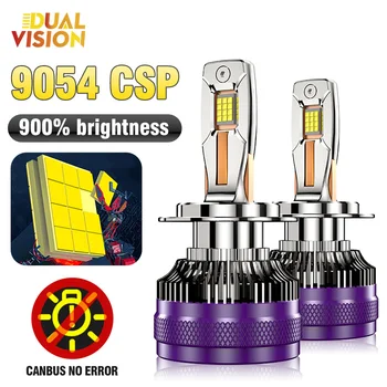 Dualvision H7 LED Car Headlights H8 H1 H4 H11 HB3 9005 HB4 9006 9012 HIR2 H9 9054 CSP Turbo Fan Canbus High Low Beam 12V 1