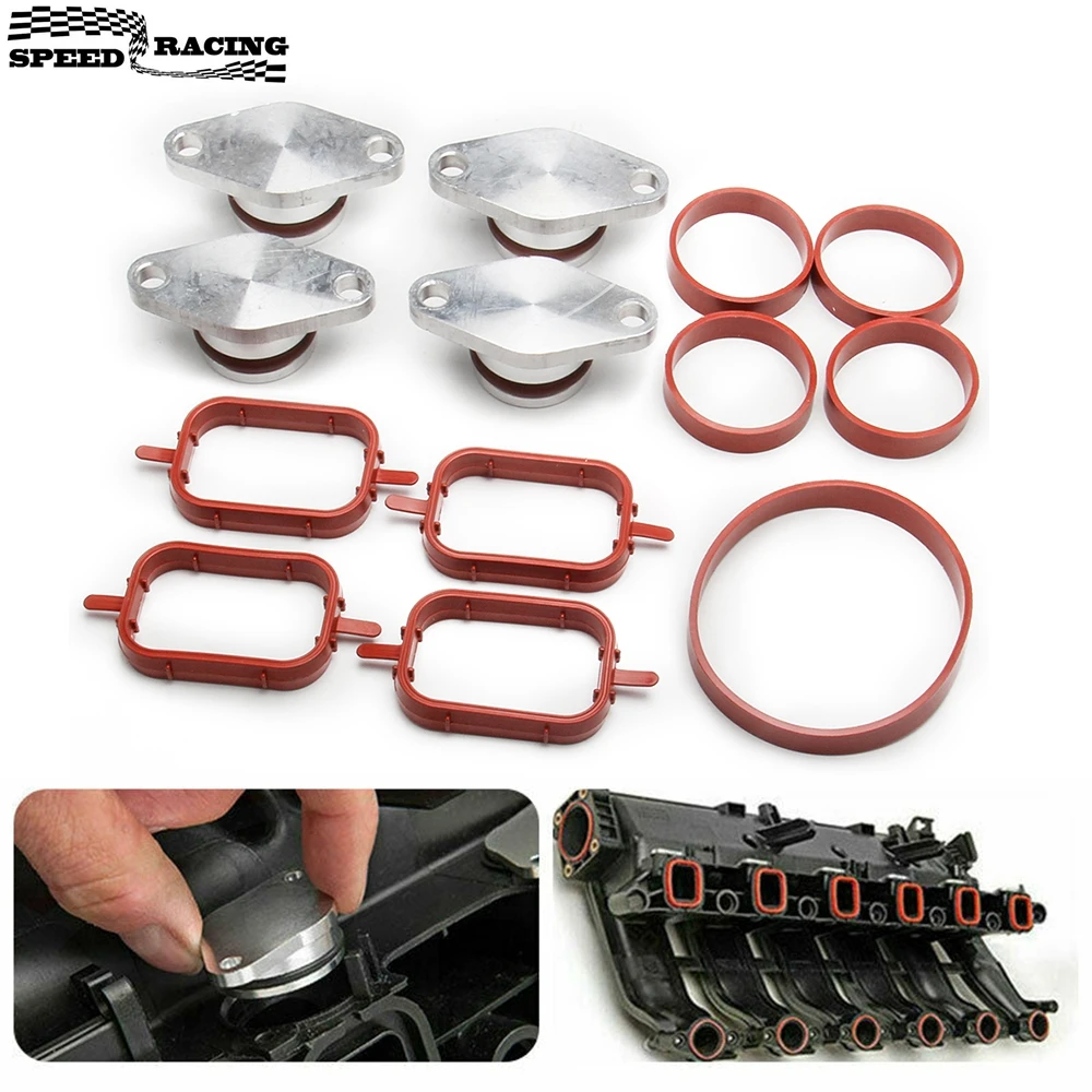 

22mm/33mm Auto Replacement Parts for BMW M57 Swirl Blanks Flaps Repair Delete Kit with Intake Gaskets Key Blanks