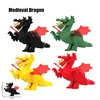 MOC Creative Medieval Dragon Knights Model action Figures Building Blocks Bricks Collection Brinquedos Toys For Children gifts 6