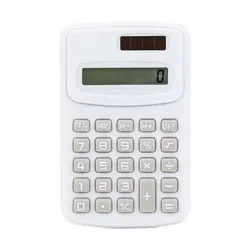 Compact Solar Scientific Calculator with Large Display - Portable & Cute Design (White 1pc)