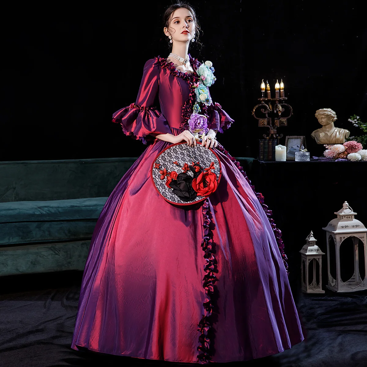 

Платье Rococo 18-го века для вечеринки и выпускного вечера женское винтажное вечернее платье для косплея