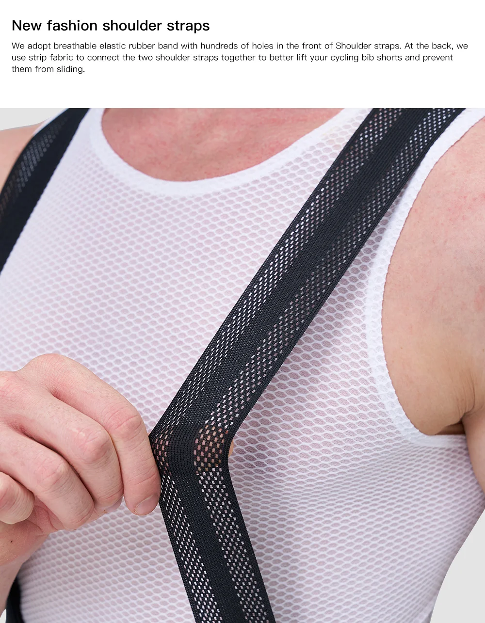 BCBE-ING Herren Bretelle Nahtlose Radsport-Trägerhose, Italien, 7-Stunden-elastisches Schnittstellenpolster, Radhose, MTB-Fahrrad-Trägerhose – Detail 6