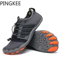PINGKEE Unisex Air Mesh Upper Wading Beach Drainage Barefoot Diving Water Lace Lock Aqua Fitness Swimming Shoes For Men Women 1