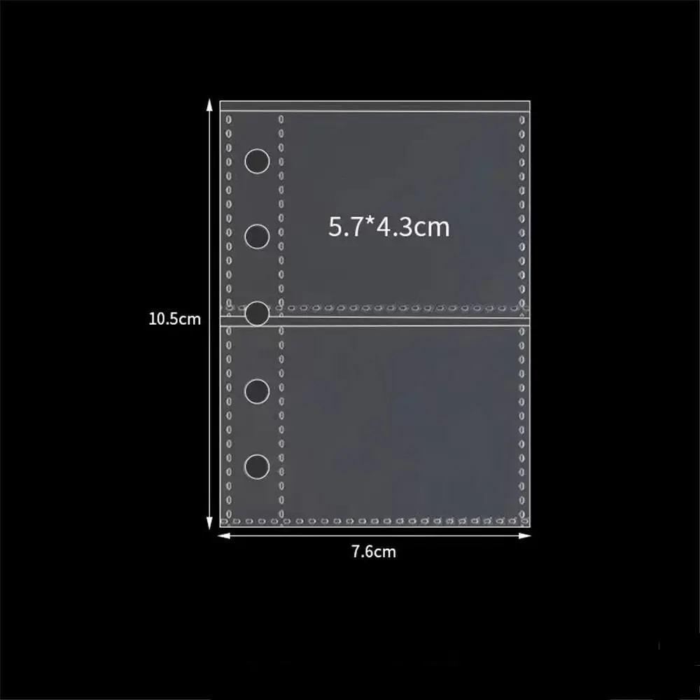 5 Holes Binder Photocards Organizer Holder Mini PVC