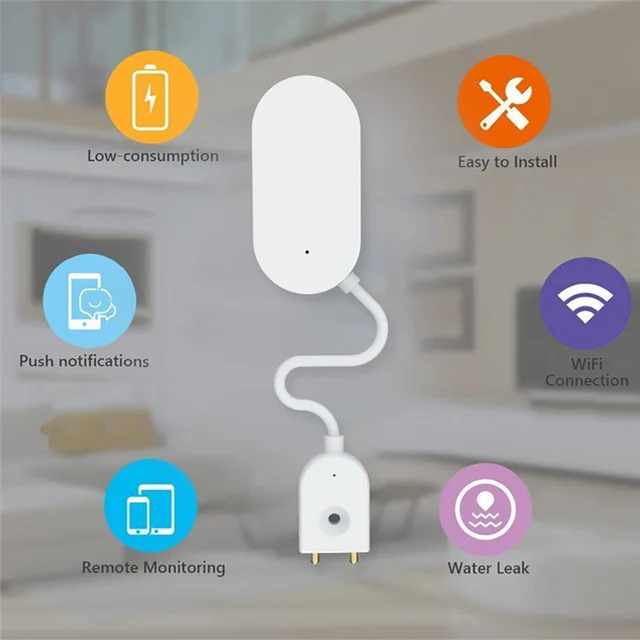 A33T-Tuya Zigbee Leak Sensor Water Leakage Detector Leakage Sensor Water Sensor Prevent Water Leakage For Smart Home 3