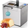 Maker Machine 2LB Breadmaker, Bread Machines with Nut Dispenser and Yeast Dispenser, 3 Loaf Sizes 3 Crust Colors, Dough Maker wi 1