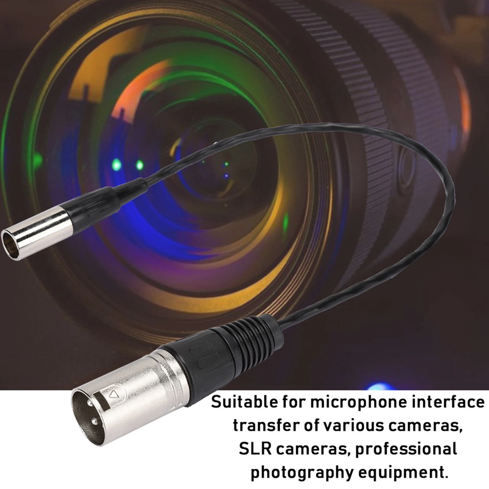 Audio Cable for Camera Microphone Cable Mini XLR 3PIN Male to for Canon Audio Cable for Transfering Camera Microphone Interface