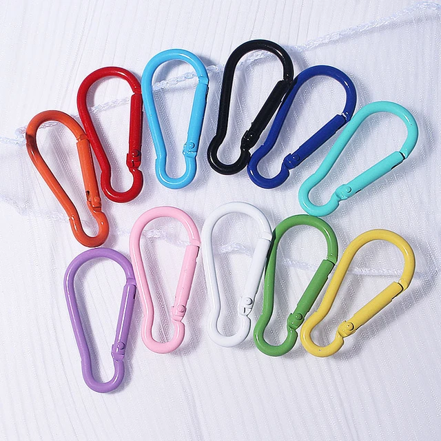 Dark Yellow Carabiner Clip Aluminum Carabiner Gated Spring Snap Key Chains  Shaped Key Ring Carabiner Clasp Carabiner Key Ring 