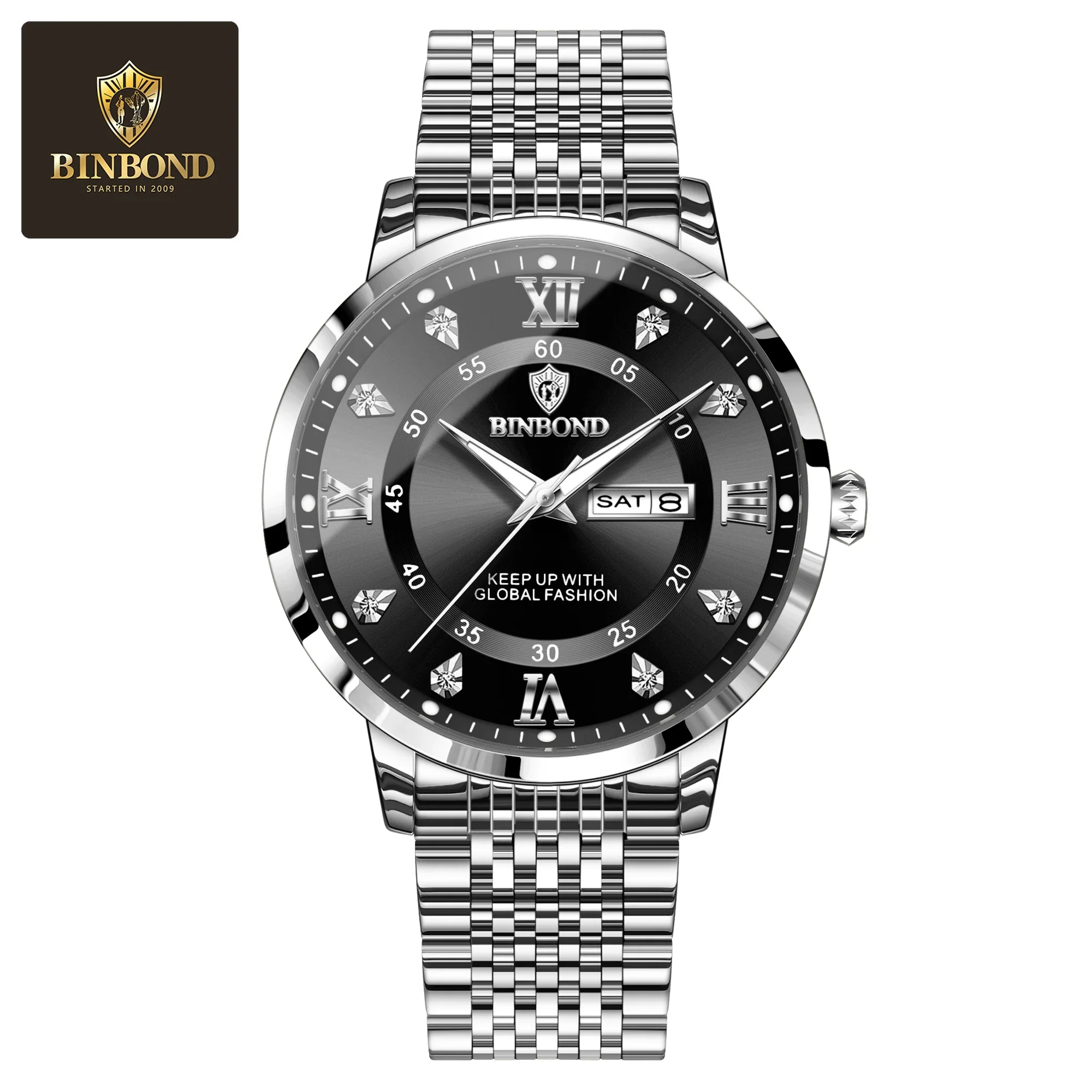 B868 Silver black