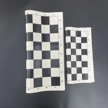 Scacchiera bianca e nera 34/50 cm Accessori da gioco portatili e arrotolabili in morbido PU Standard