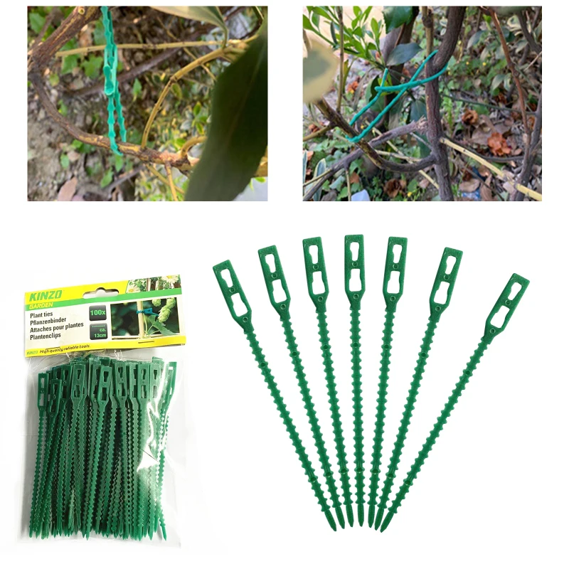 Reusable 13cm Plastic Plant Support Clips Clamps For Plants Hanging Vine Garden Greenhouse Vegetables Tomatoes 100pcs plastic plant clips plastic plant supports plant clips plant support connector