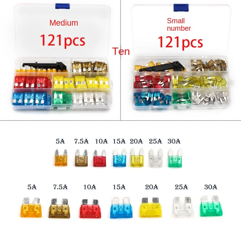 

242/1000pcs Car Fuse Blade Fuse Kit Fuses Automatic Truck Blade The Fuse Insurance Insert Insurance Lights Auto Accessories