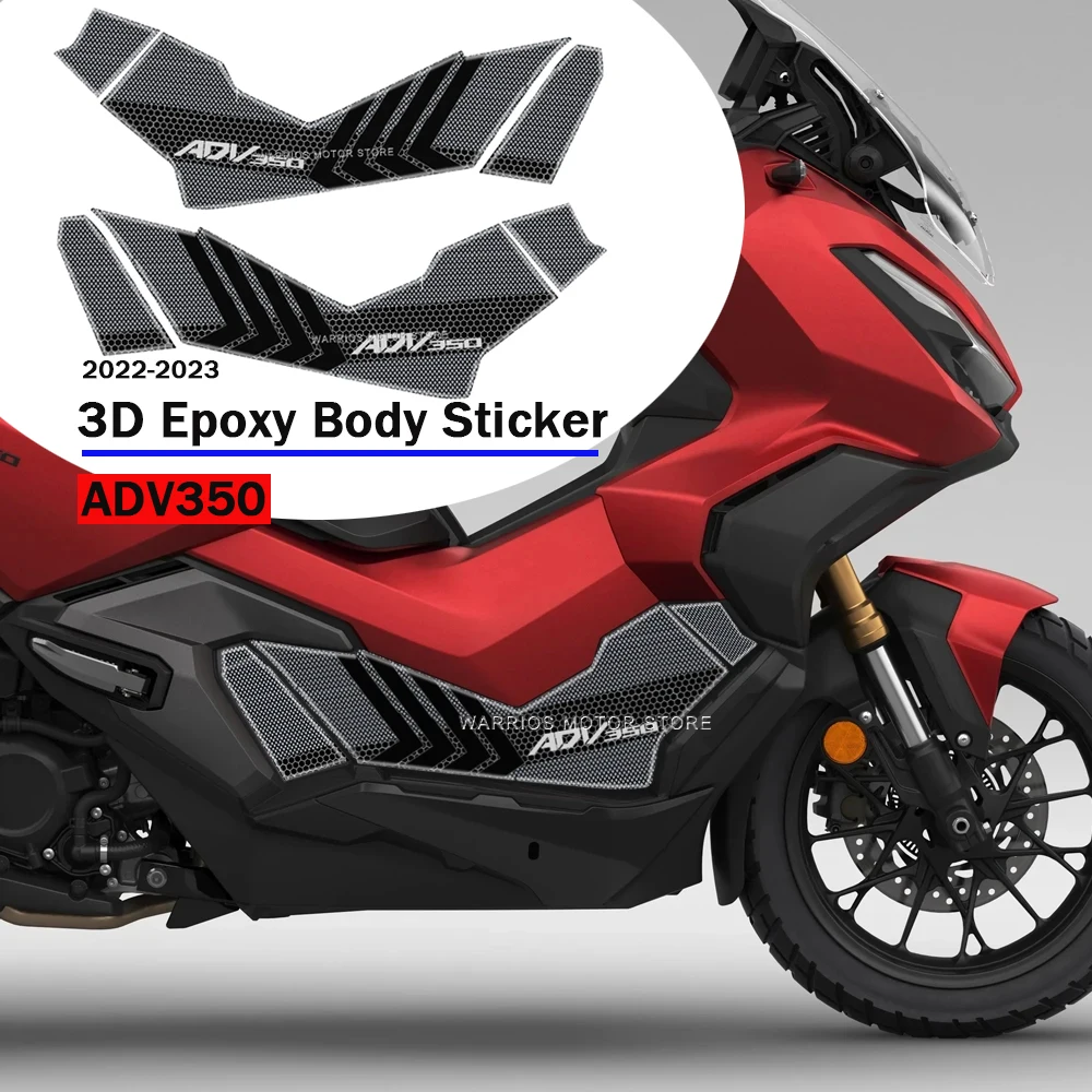 

For HONDA ADV350 3D Resin Epoxy Stickers ADV 350 2022-2023 Accessories Body Sticker Side Tank Pad Anti Scratch Decorate Decal