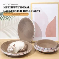 Cat Scratching Board Claw Sharpener Cat Nest No Shavings Corrugated Paper No Debris Cat Paw Basin Wear Resistant Bowl Shaped Toy 2