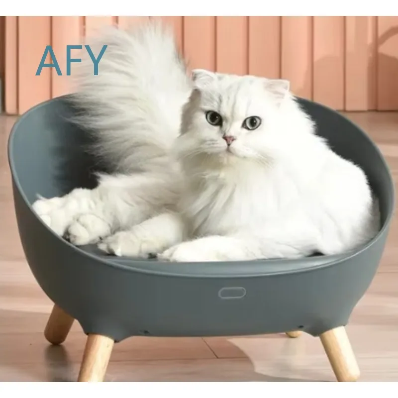APP Controlled Electric Smart Pet Bed for Cats Dogs Silent Self-Heating Cooling Plastic Animal Pattern Pet Bed for Small 2