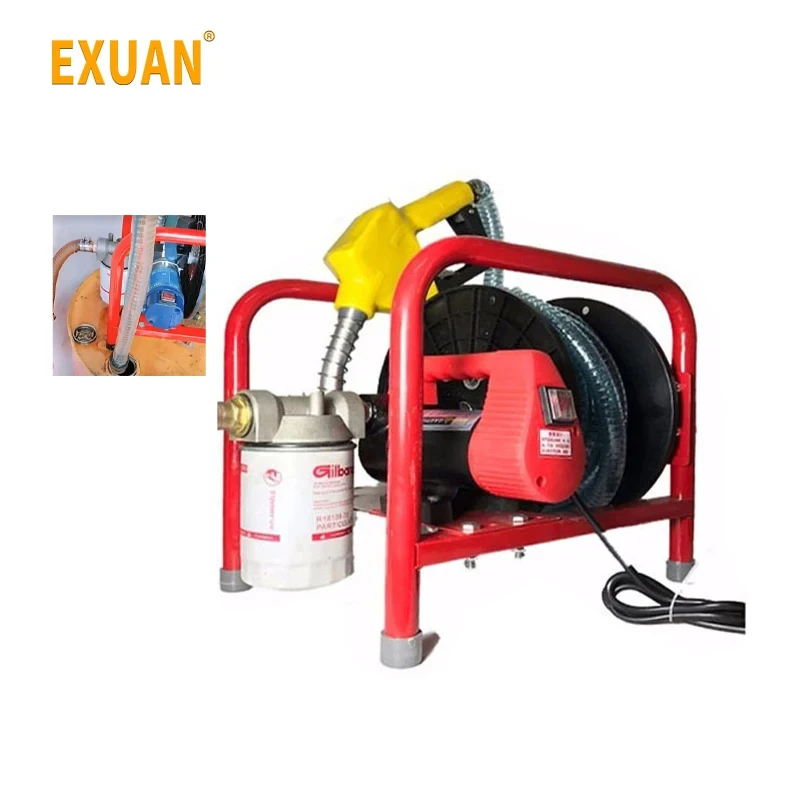 Diesel Electric Pump 12V/24V/220V Diesel Dispenser Pump Self-priming Pump High Power Refueling Gun Metering Refueling Machine