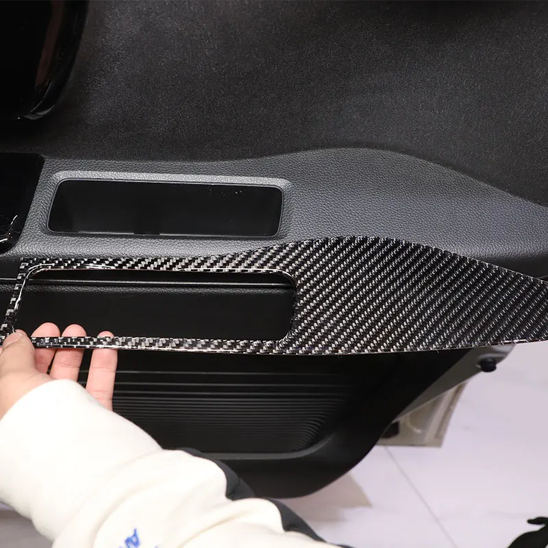 

For Honda N-BOX JF3 JF4 2017 2018 2019 2020 2021 Soft Carbon Fiber Car Door Armrest Panel Cover Trim Sticker Car Accessories