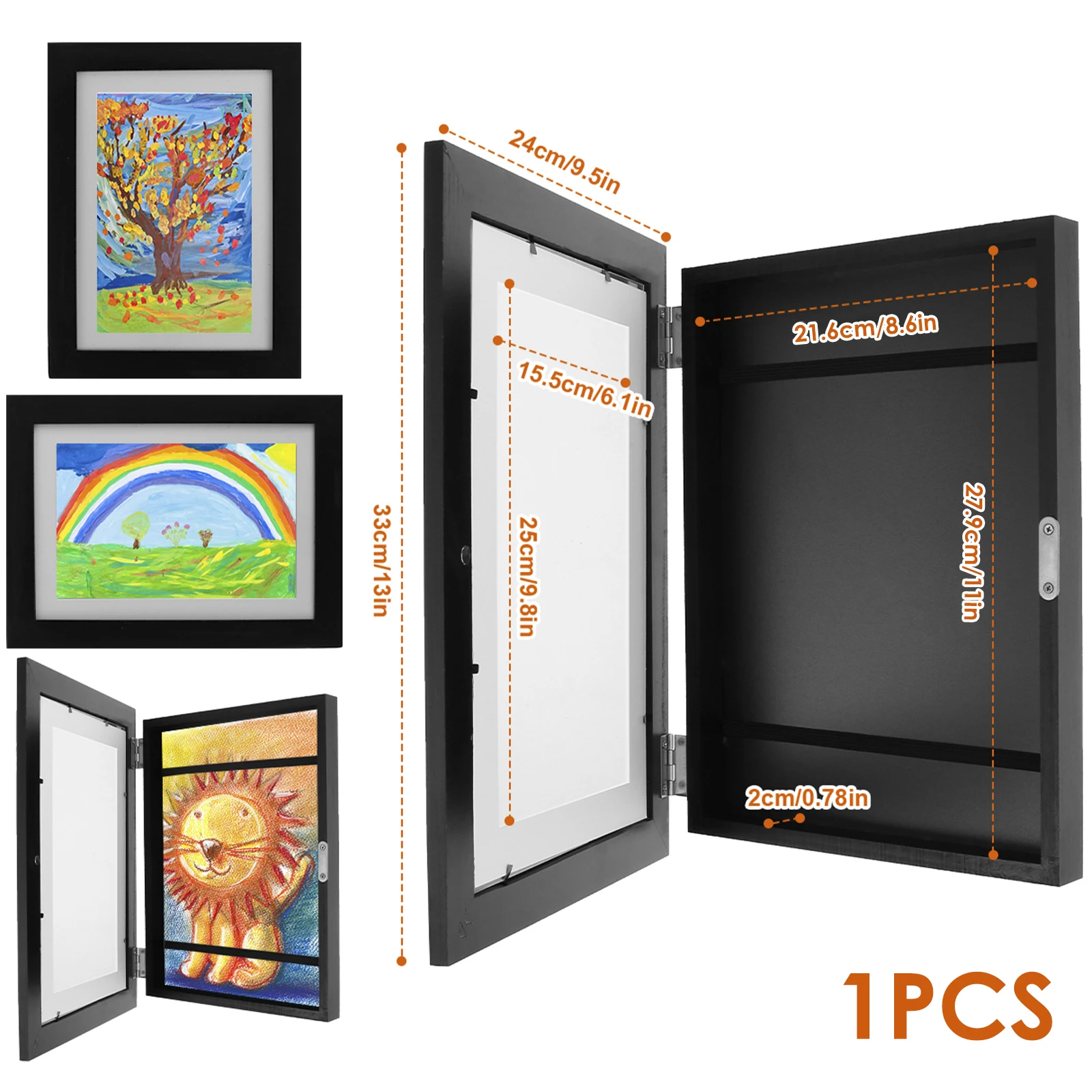 Children Art Frames Front Open Changeable Kids Frametory Poster Photo Drawing Paintings Pictures Display Home Decor 1/2/4Pcs art frames