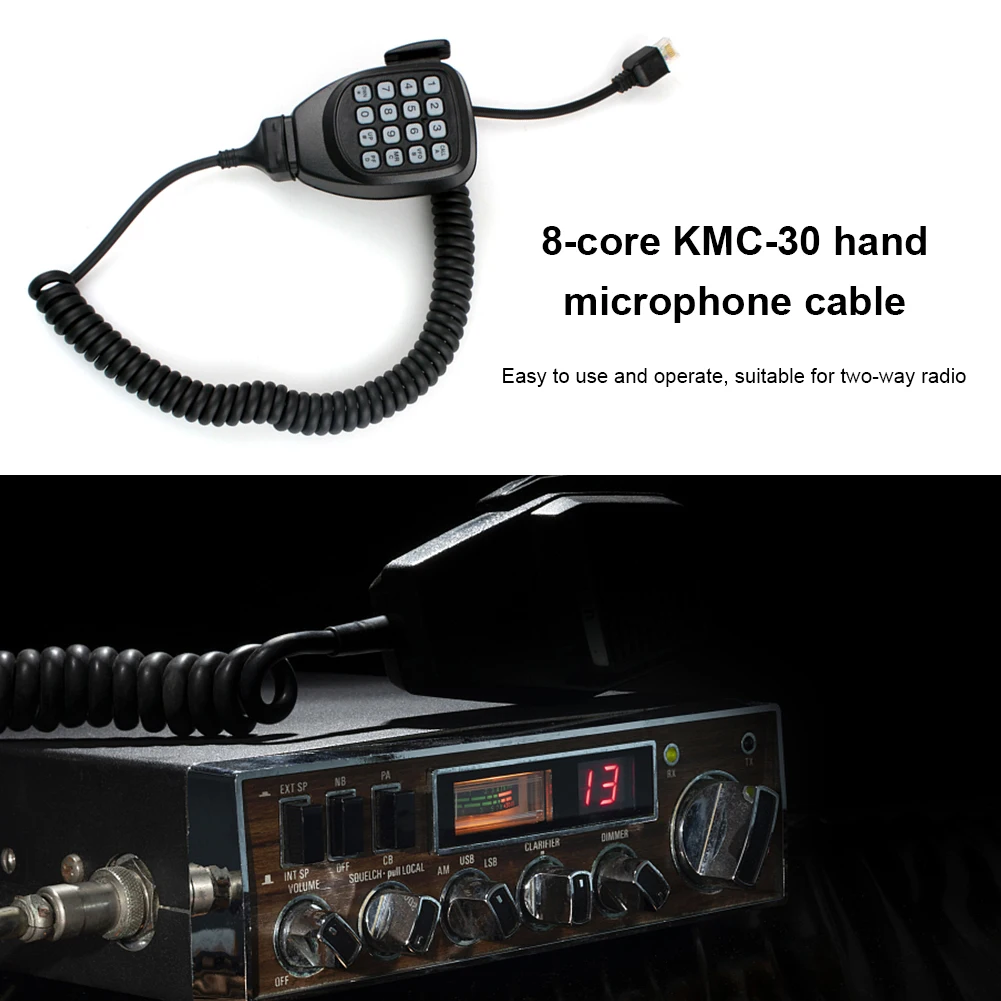 RJ-45 8 Pin To 8 Pin Mic Cable Cord For KMC-30-32 -35-36 MC-59 Heavy