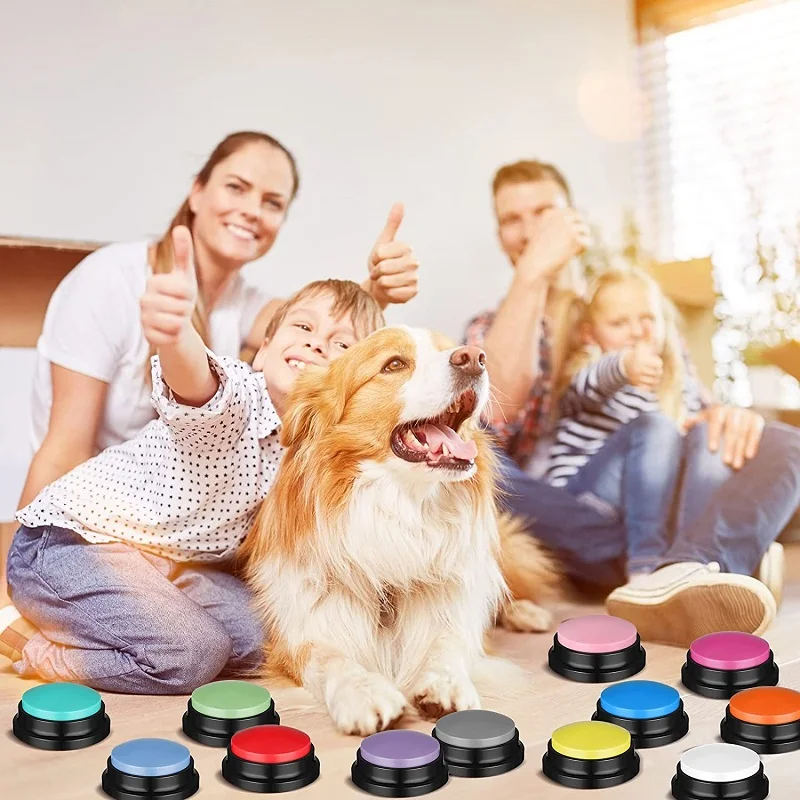 Pet Buttons for Communication Talking Voice Recording Dog Speaking Recordable Buttons Cat Training Funny Gift for Answer